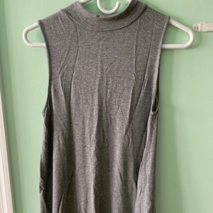 Gray high neck dress